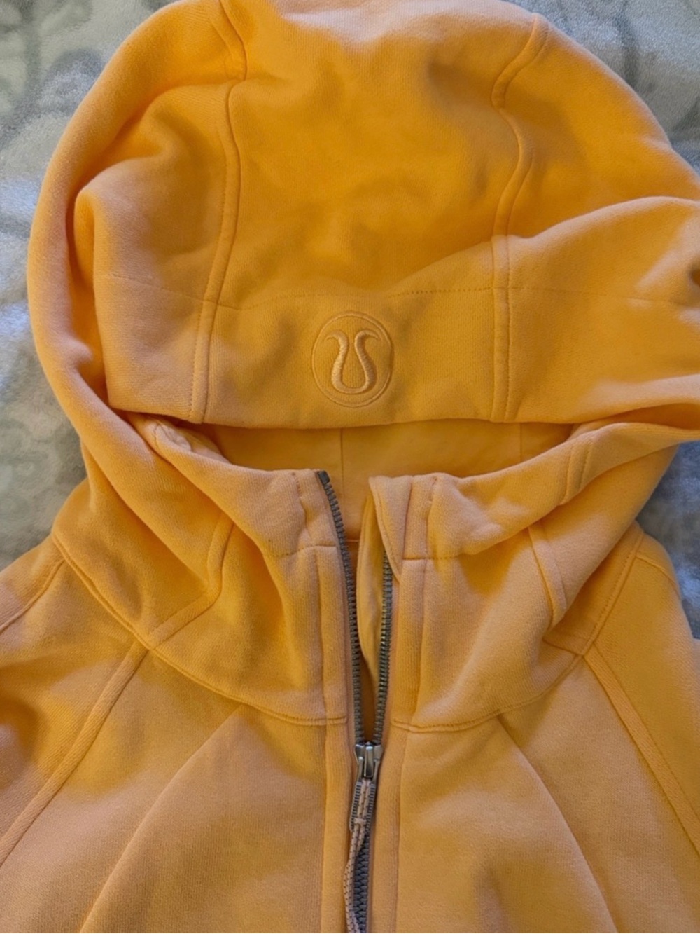 lululemon athletica SCUBA FULL ZIP Orange / Peach Hoodie - Picture 4 of 7